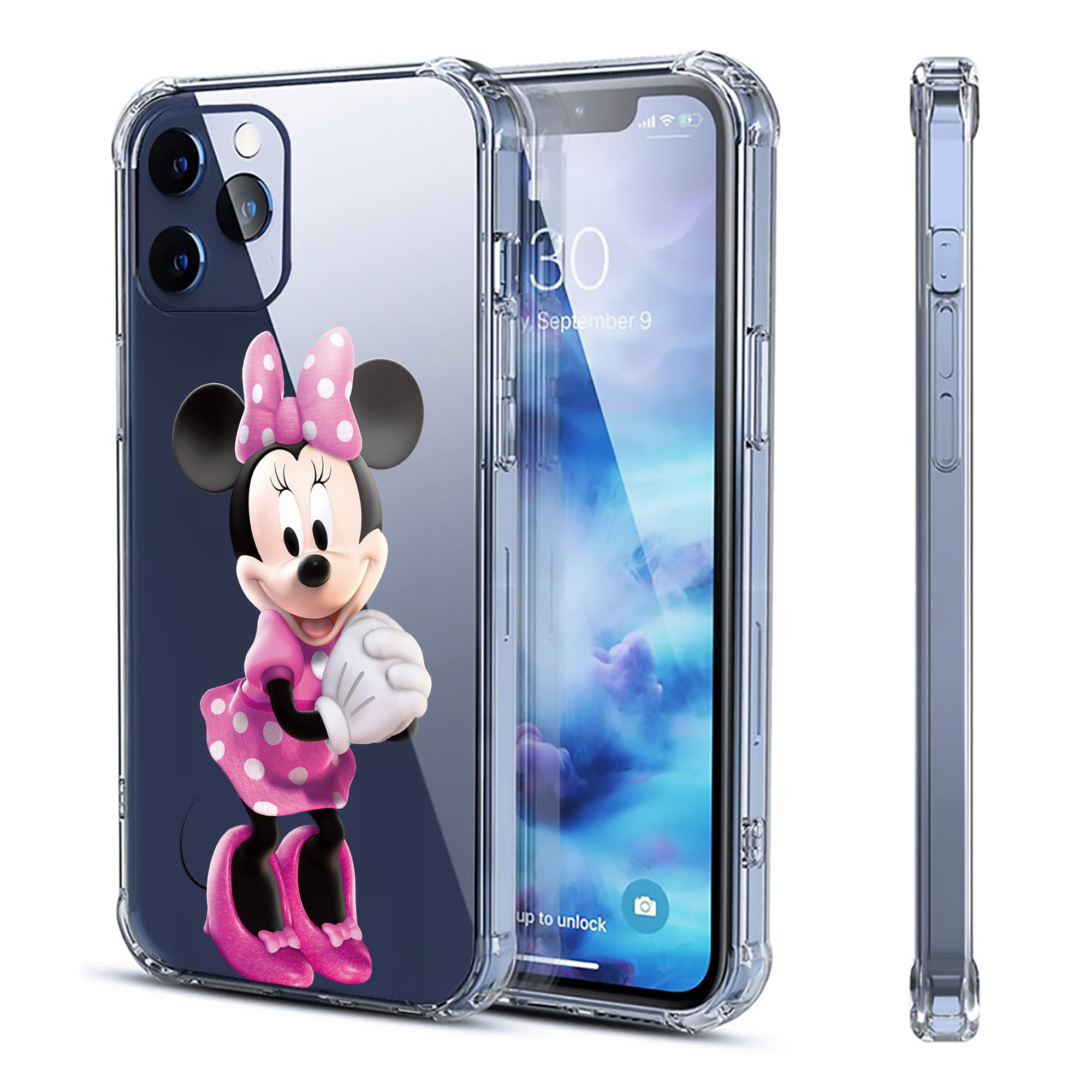 （画像用） ミッキーマウス Mickey Mouse 【iPhone 12シリーズ対応】透明スマホケース（クリアソフトケース）